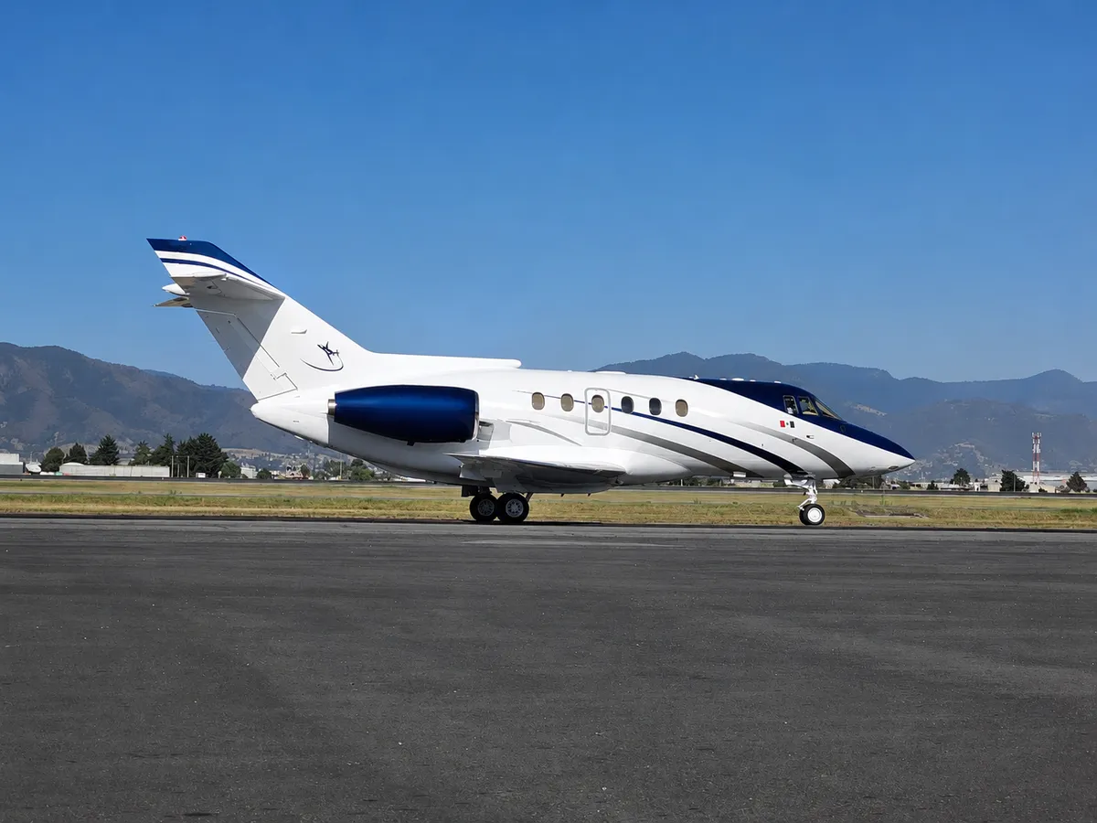 Hawker 800 midsize jet en renta para vuelos internacionales